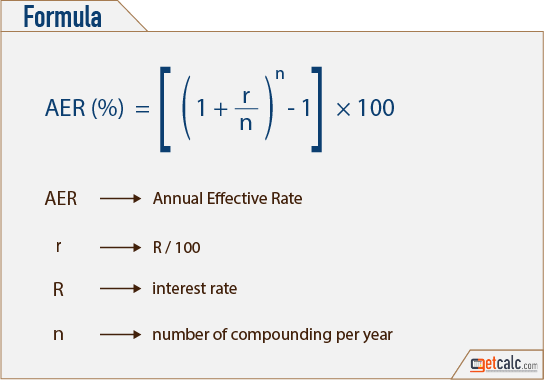 AER - annual effective rate formula