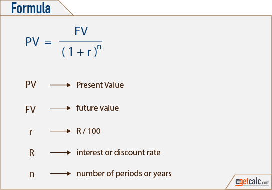 PV - present value formula