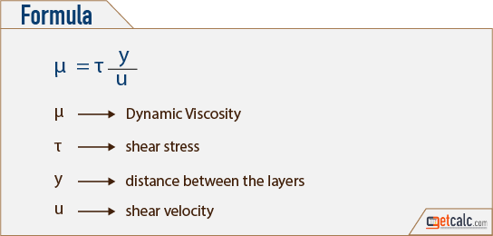 dynamic viscosity formula
