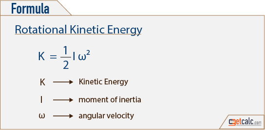 rotational or angular kinetic energy formula