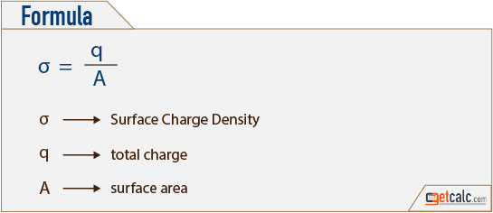 surface charge density formula