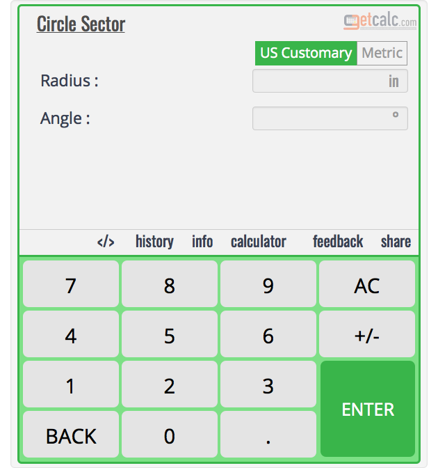 Circle Sector Calculator