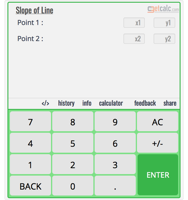 Line Slope Calculator