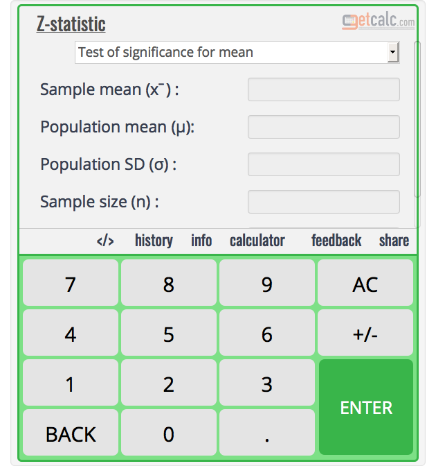 Z-Test Calculator