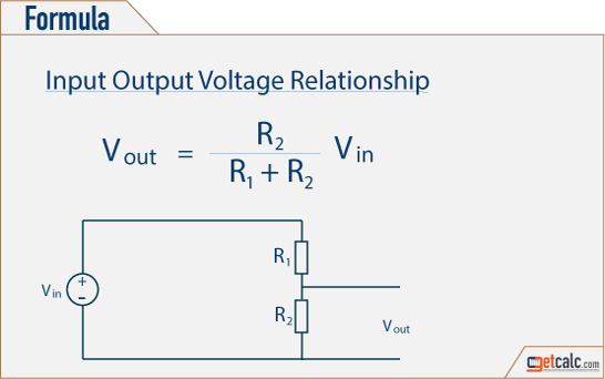 Voltage divider formula