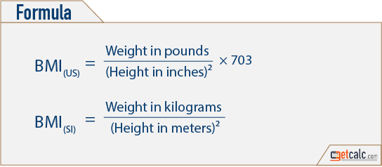 Bmi Formula Height In Cm