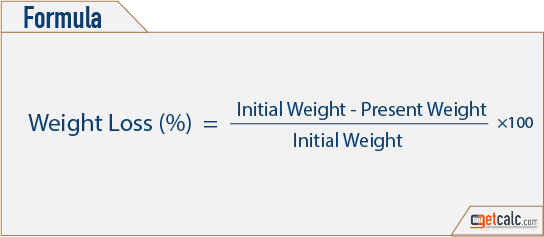 Weight loss store percentage calculator