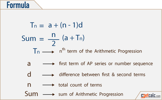 arithmetic sequence calculator with solution