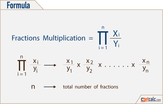 Formula to multiply multiple fractions