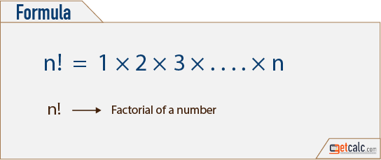 factorial of a number formula