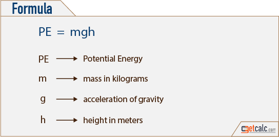gravitational potential energy formula