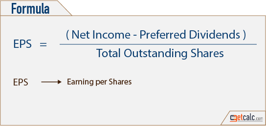 EPS - earnings per share formula